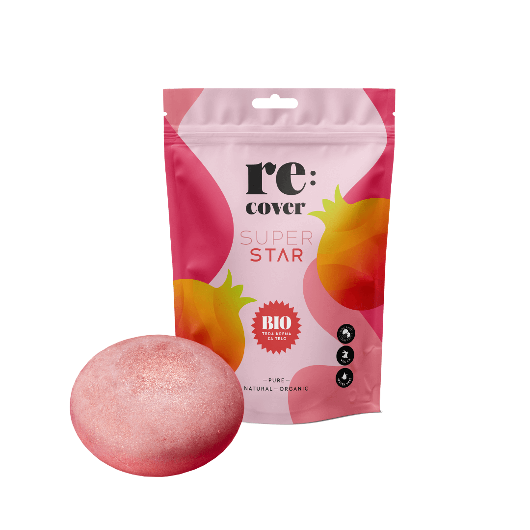 Bio trda krema za telo z bleščicami GRANATNO JABOLKO